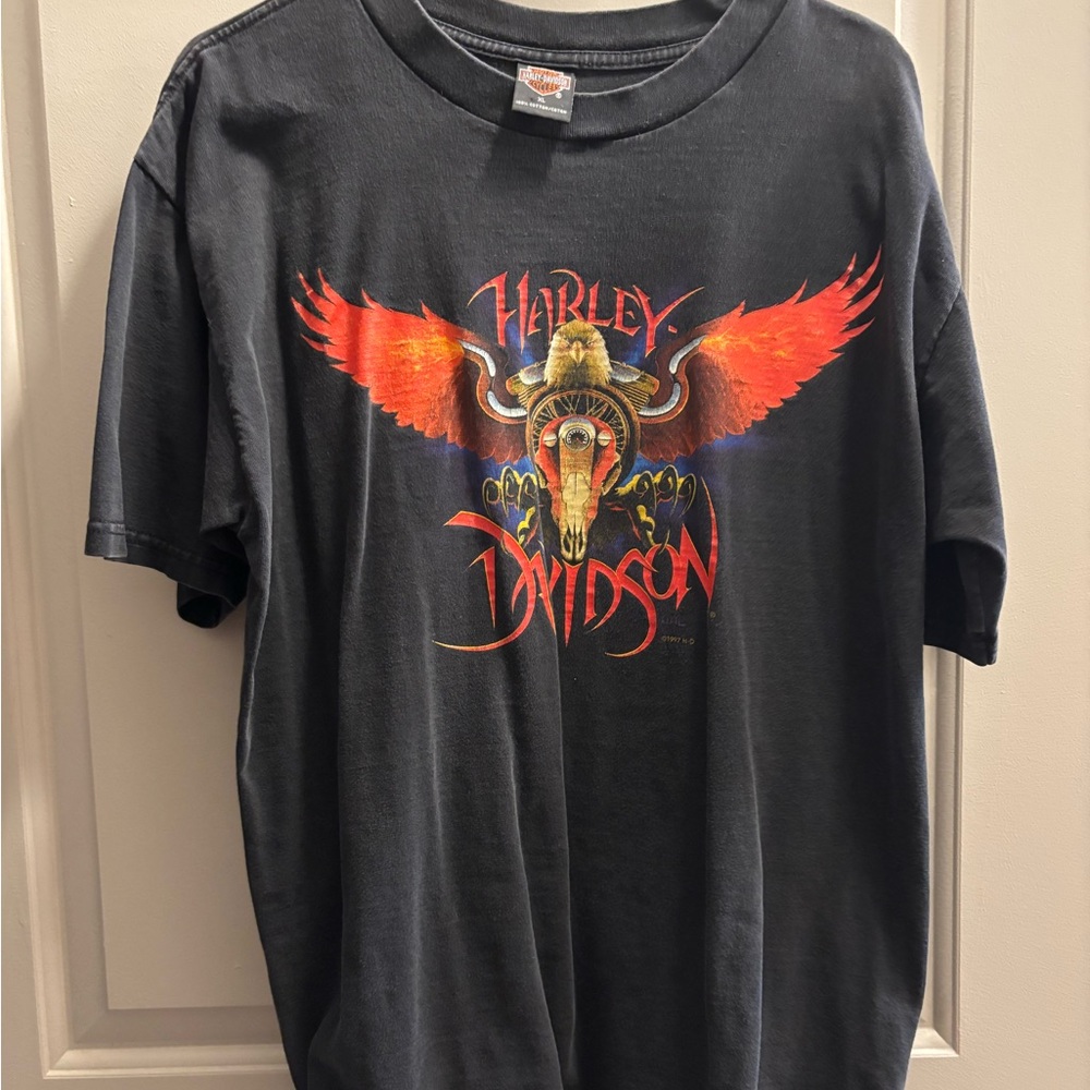 Harley-Davidson Black Tee with Fiery Graphic